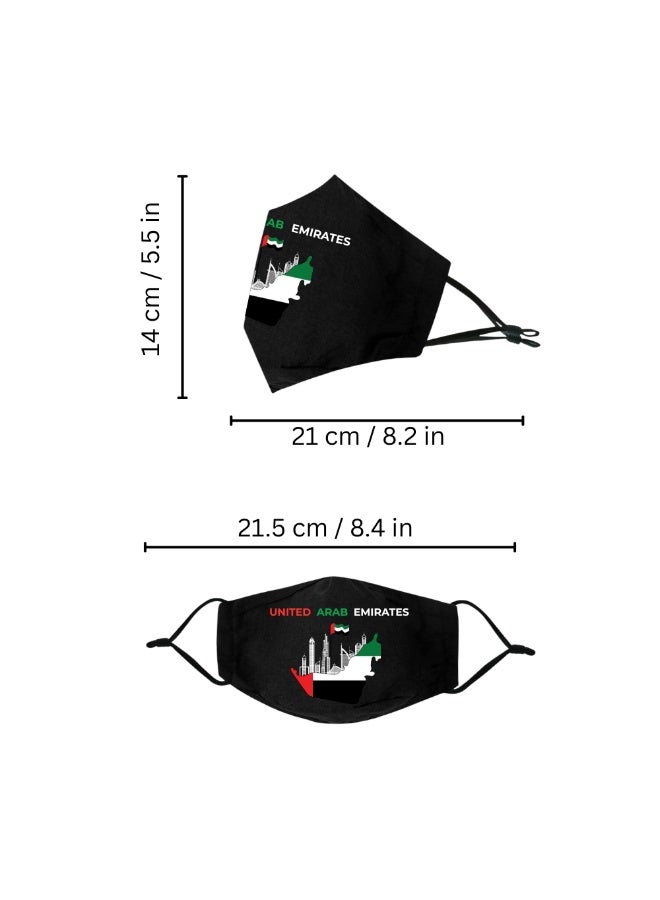 PRINTSHOP4ME Handmade UAE National Day Face Mask Covers For Adults Protection Made In Dubai -UAE - Image 3
