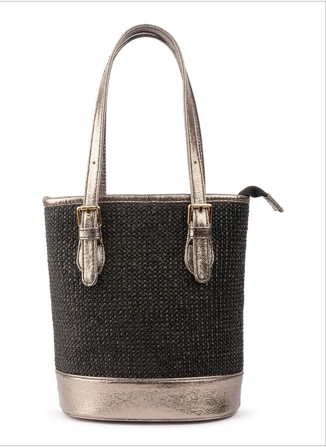 BOU - Burlap Bucket Bag - Image 1