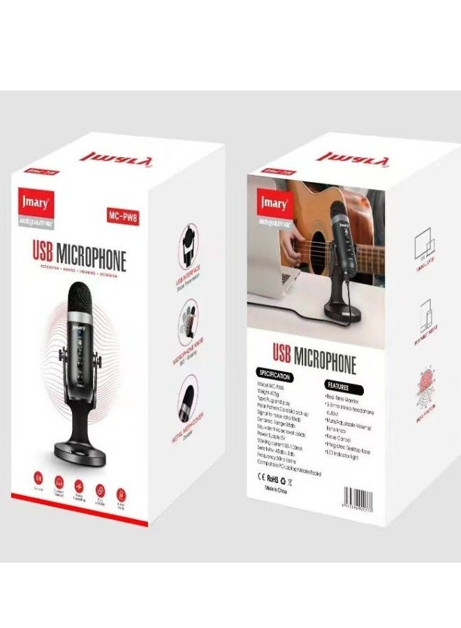 Jmary Multifunctional USB Recording Microphone (MC-PW8) - Image 1