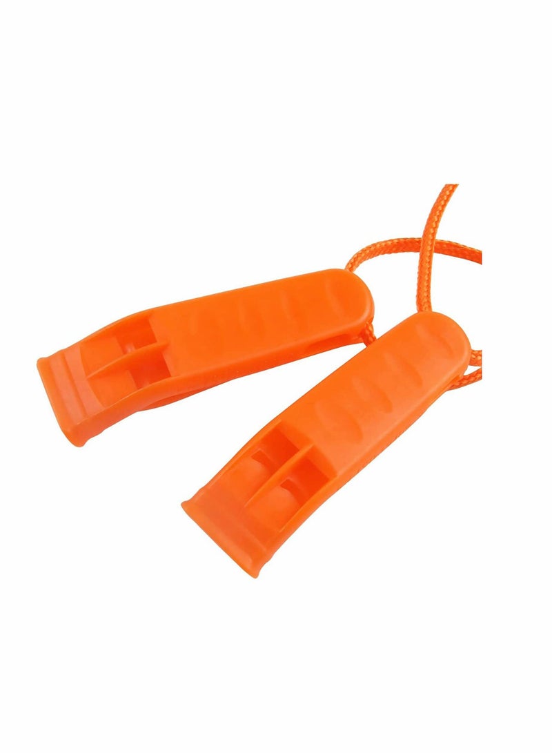 KASTWAVE Safety Whistle Marine Whistle Plastic Whistles With Lanyard For Emergency Vest Jacket Boating Fishing Boat Camping Hiking Hunting Rescue Signaling Kids Lifeguard 10 Pcs - Image 2