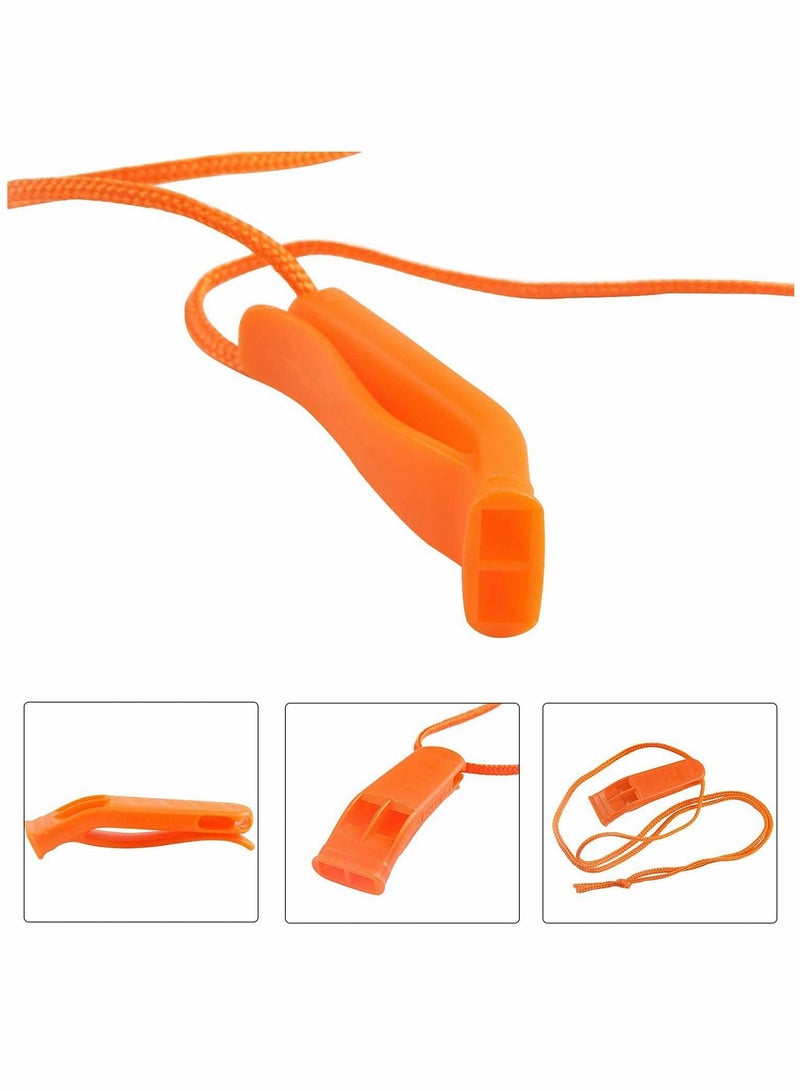 KASTWAVE Safety Whistle Marine Whistle Plastic Whistles With Lanyard For Emergency Vest Jacket Boating Fishing Boat Camping Hiking Hunting Rescue Signaling Kids Lifeguard 10 Pcs - Image 3