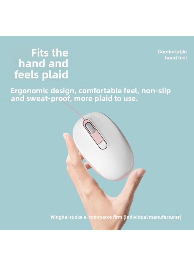 Wireless Mouse Silent Girl Cute Bluetooth Rechargeable Tablet Laptop Desktop Computer General Office-Specifications:[Direct Sales/high-end Chips/two-year Warranty]].