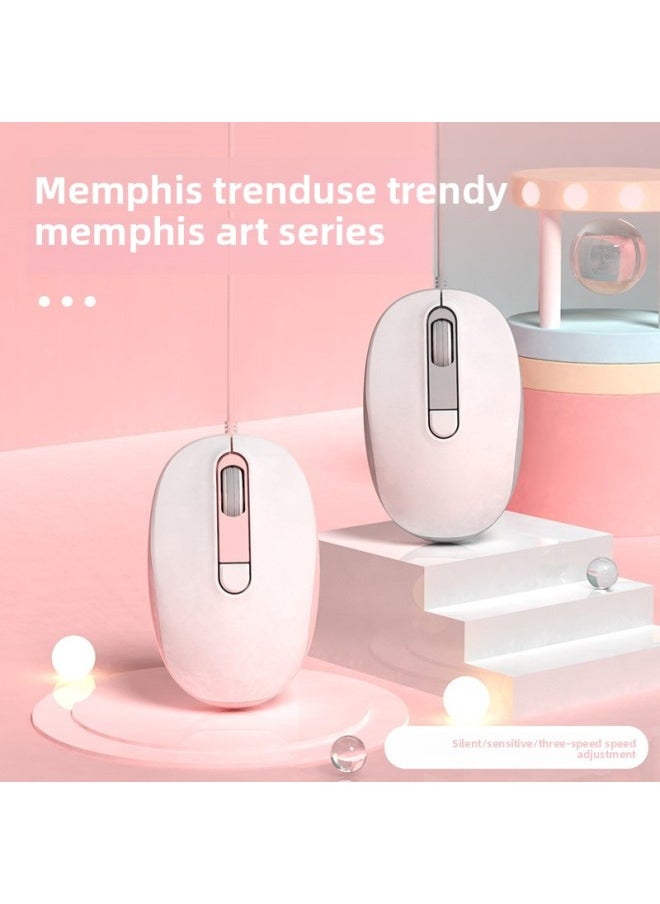 Wireless Mouse Silent Girl Cute Bluetooth Rechargeable Tablet Laptop Desktop Computer General Office-Specifications:[Direct Sales/high-end Chips/two-year Warranty]].