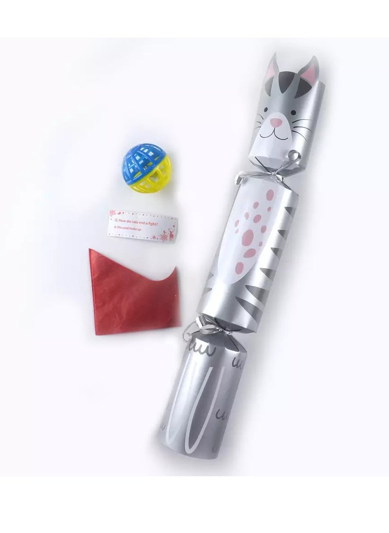RSW - Rsw Christmas   Pet Cat Silver 14Inches Cracker - Image 1
