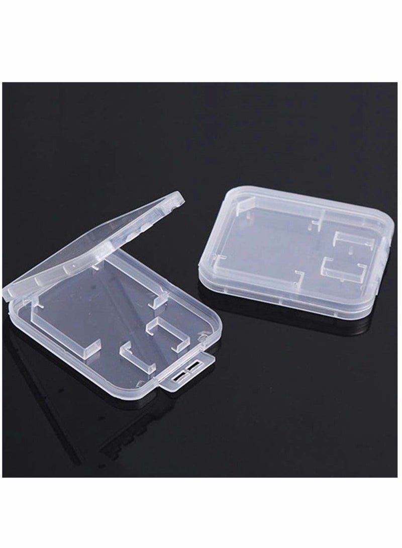 Memory Card Cases, Tf Single Card Small White Box, Big Card Small White Box, Clear Plastic Memory Card Case, for SD Micro SD T-flash Card, 10pcs  - Image 3