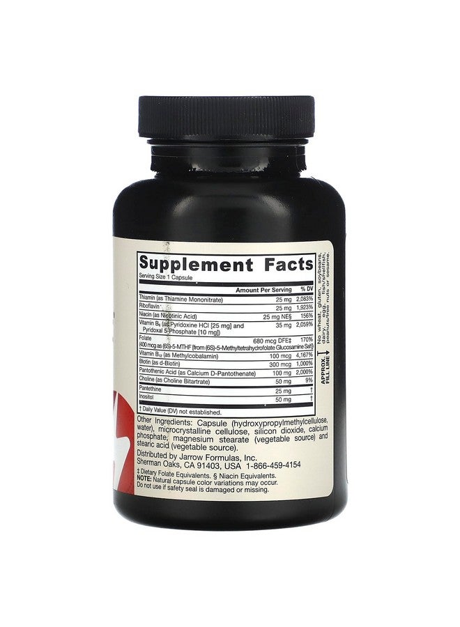 Jarrow Formulas B-Right - Low-Odor Vitamin B-Complex Formula - Energy & Metabolism Support - Promotes Brain, Heart & Cardiovascular Health - 100 Servings (Pack of 1) - Image 2