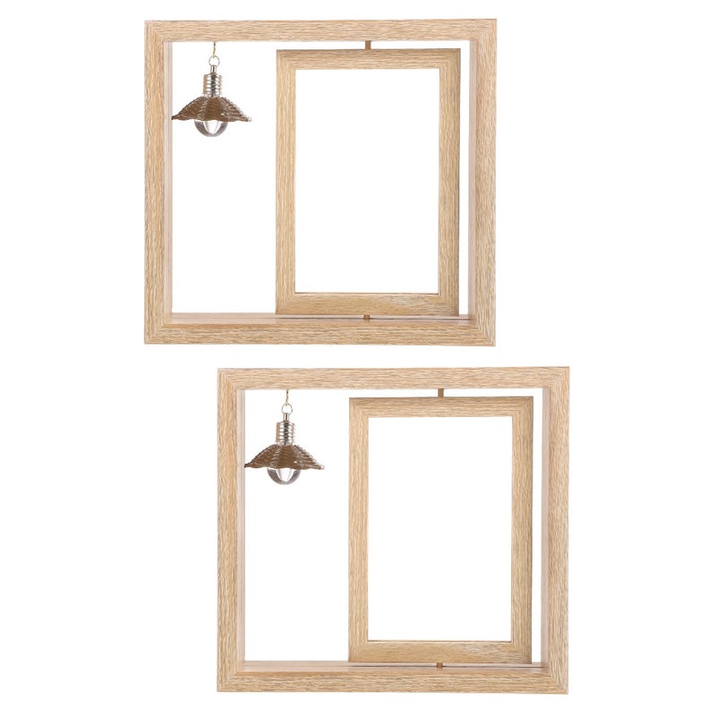 🏠 إطار دوار وجهين للمنزل والهدية بلون بيج - Image 1