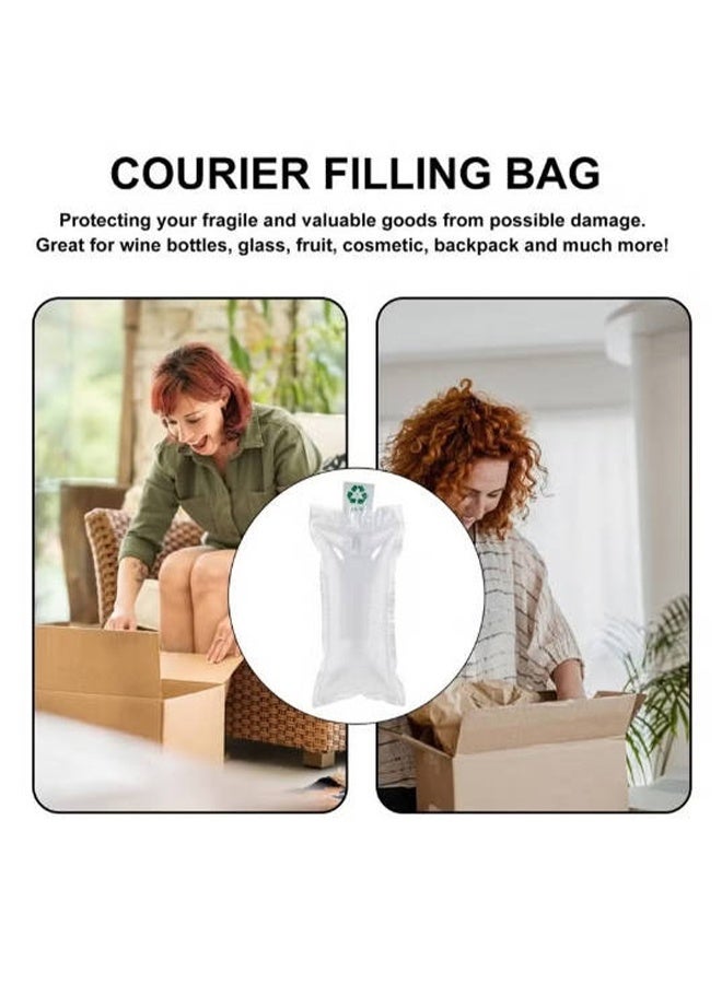 واي جيه أكياس وسادة هوائية ، 100 قطعة وسائد هوائية قابلة للنفخ أكياس فقاعة هوائية مقاومة للصدمات فيلم وسادة هوائية حجب حقيبة التفاف للتغليف بالبريد 10x20 سم - Image 5