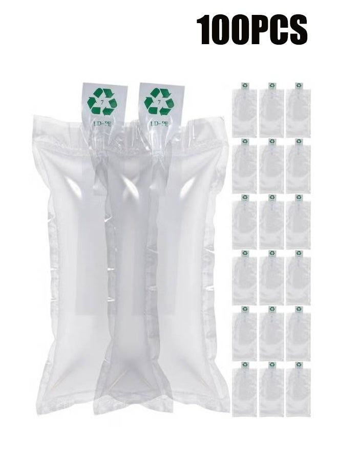 واي جيه أكياس وسادة هوائية ، 100 قطعة وسائد هوائية قابلة للنفخ أكياس فقاعة هوائية مقاومة للصدمات فيلم وسادة هوائية حجب حقيبة التفاف للتغليف بالبريد 10x20 سم - Image 1
