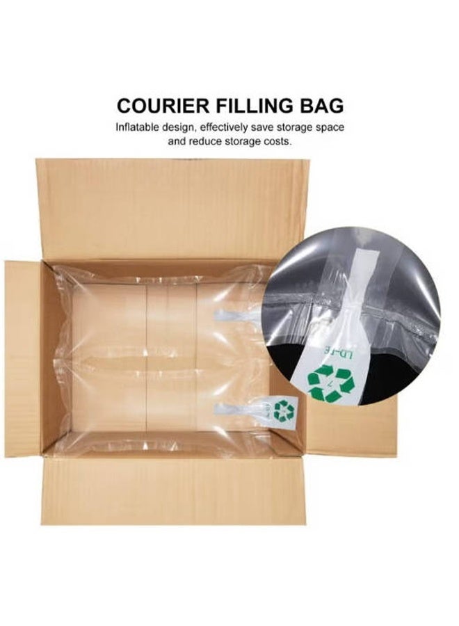 واي جيه أكياس وسادة هوائية ، 100 قطعة وسائد هوائية قابلة للنفخ أكياس فقاعة هوائية مقاومة للصدمات فيلم وسادة هوائية حجب حقيبة التفاف للتغليف بالبريد 10x20 سم - Image 4