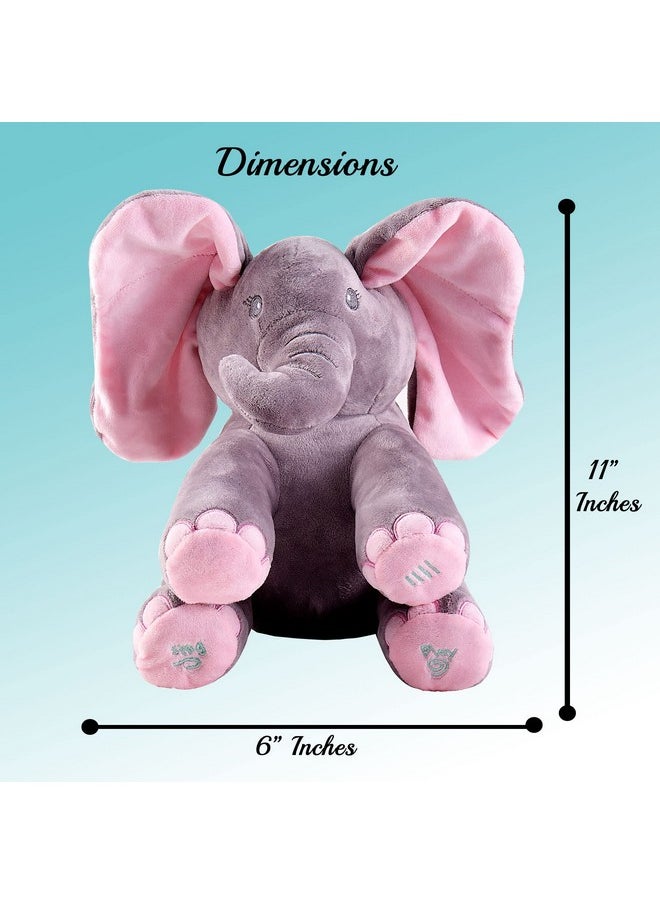 Dimple - Peek A Boo Elephant Toy, Interactive Singing Stuffed Elephant Plush With Moving Ears, Musical Stuffed Animal For Babies And Toddlers, Adorable Elephant Baby Toy - Image 1