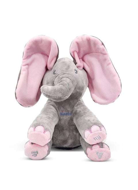 Peek A Boo Elephant Toy, Interactive Singing Stuffed Elephant Plush With Moving Ears, Musical Stuffed Animal For Babies And Toddlers, Adorable Elephant Baby Toy