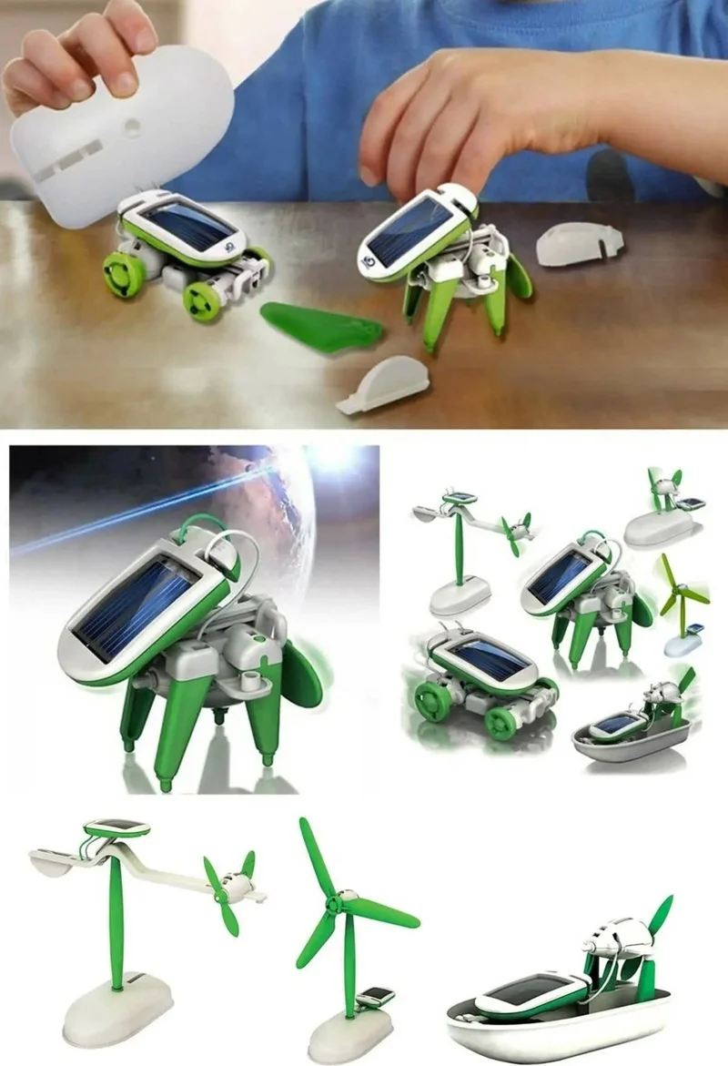 Mobee Solar Powered Robot Building Kit Solar Kit (6 In 1)