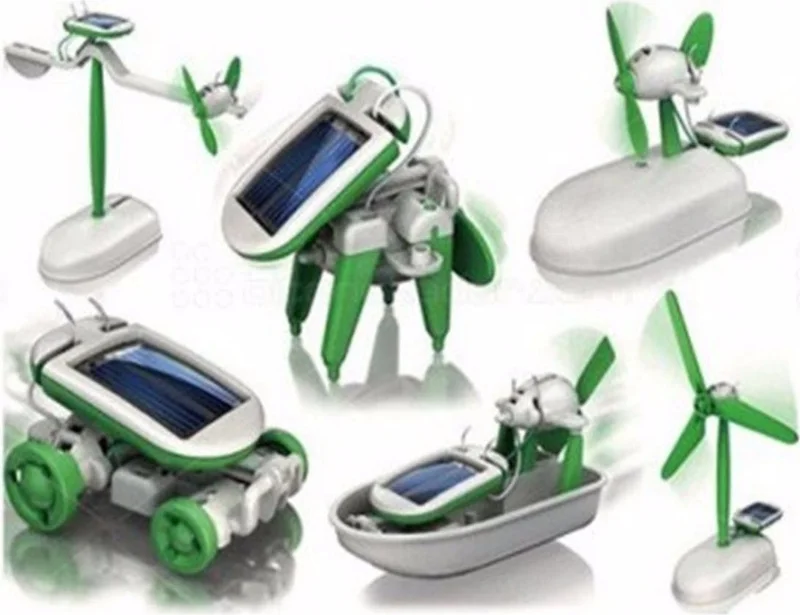 Mobee Solar Powered Robot Building Kit Solar Kit (6 In 1)