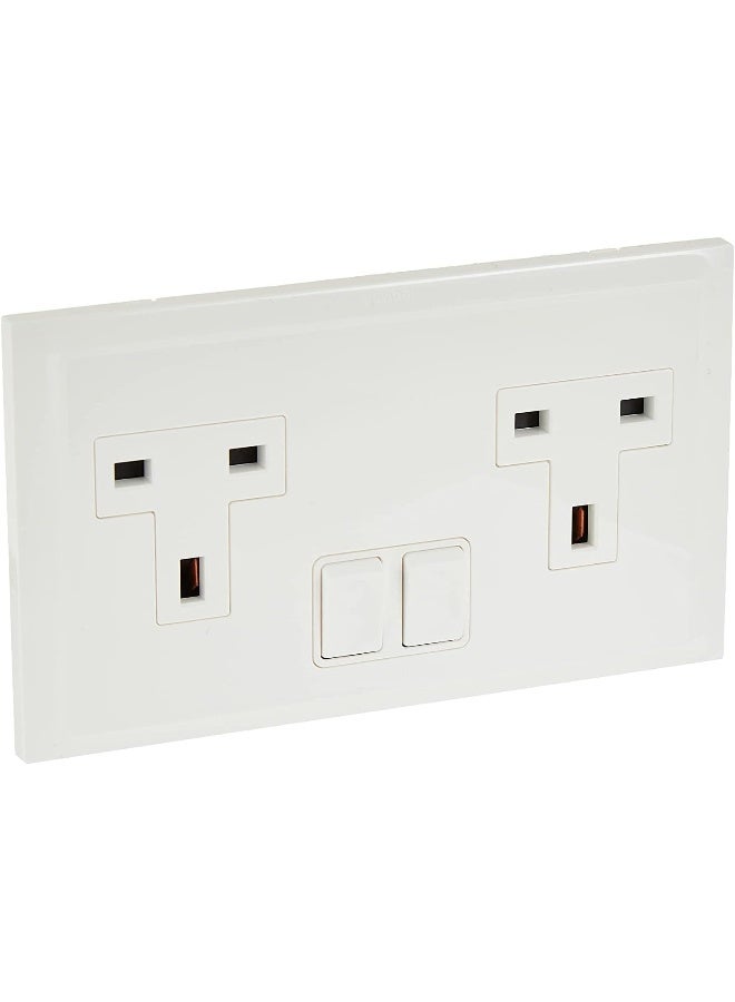 Legrand Belanko 13A Double Switch Socket Uk Standard 617646 - Image 1