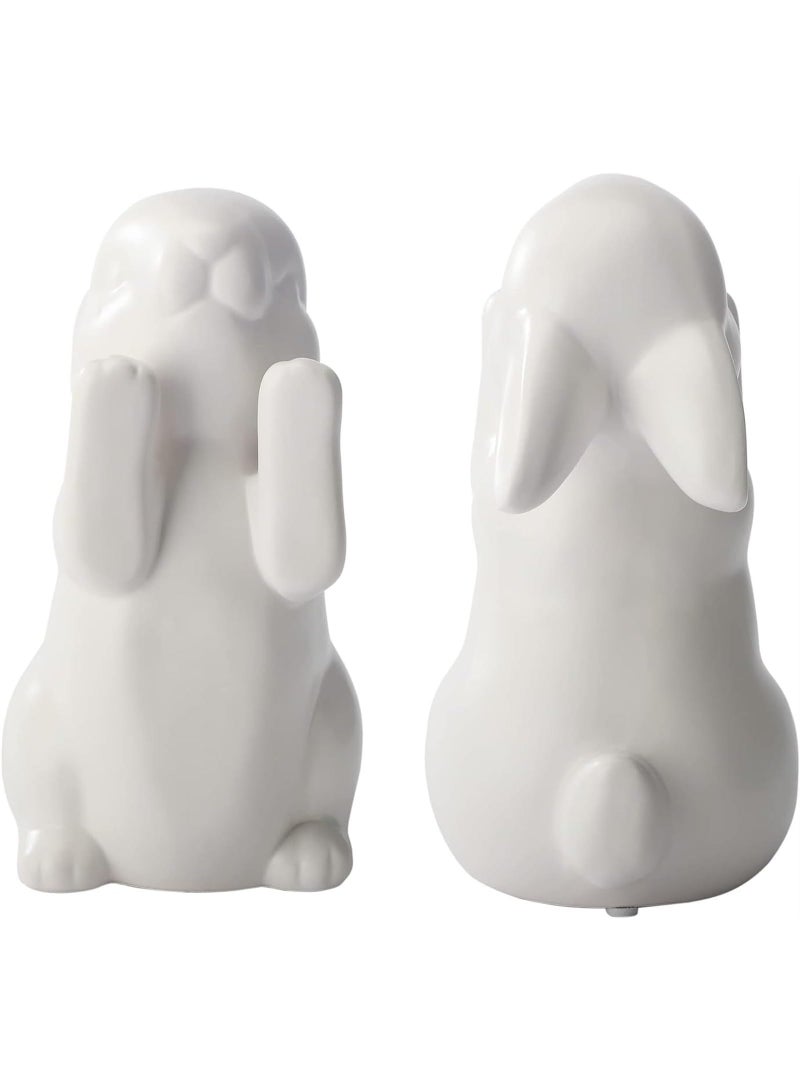 حاملات كتب مزخرفة - حاملات كتب متينة - سدادة كتب مزخرفة غير قابلة للانزلاق - حاملات كتب على شكل أرنب لطيف للأرفف والدراسة والمكتب - Image 4