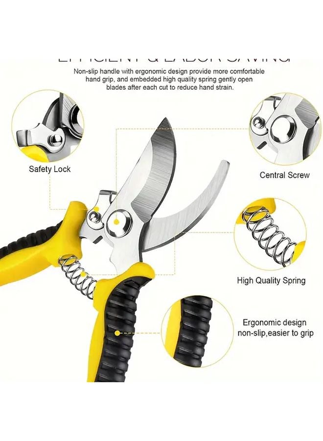 Stainless Steel 3 Piece Garden Shears For Pruning Branches And Lawn Care - Image 3