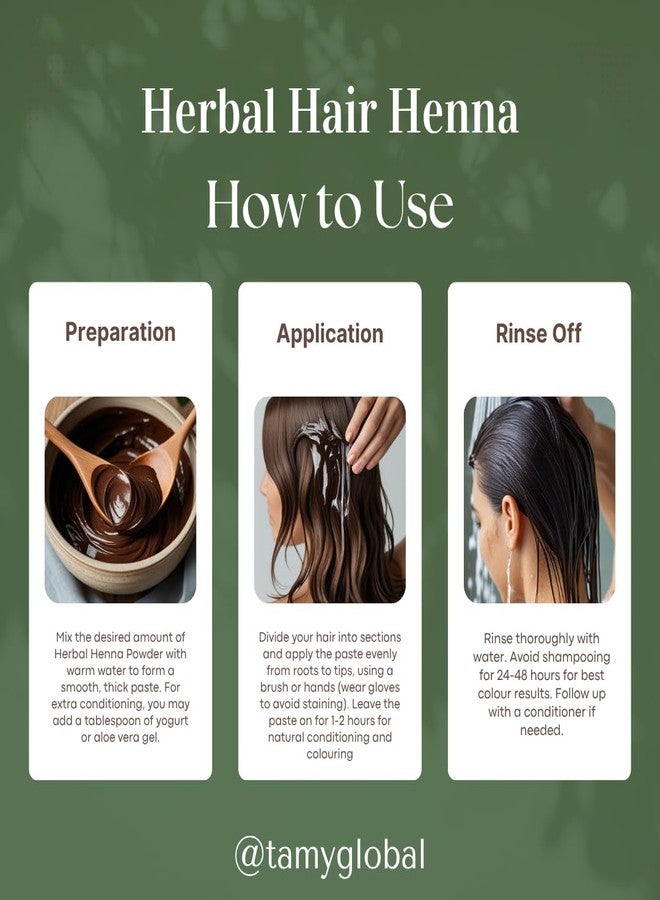 TAMY Healthy Henna Pack - Herbal Formula for Conditioning and Hair Health - 250g - Image 5