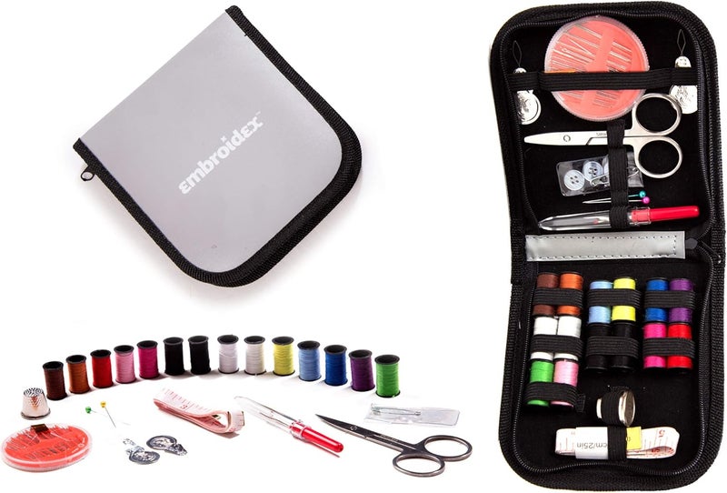 Embroidex Sewing Kit - Home, Travel & Emergencies - Quality Notions, Scissor & Thread - Great Gift - Image 1