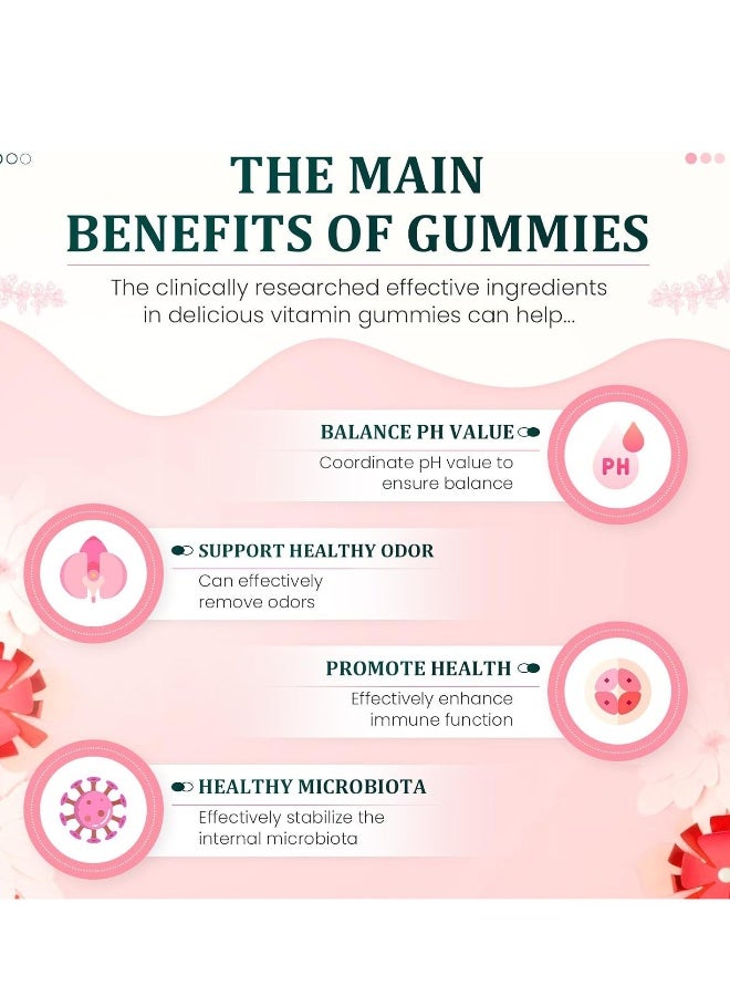 VITAL Feminine Balance Gummies,for Women of All Ages (1Bags/60Grain)  - Image 5