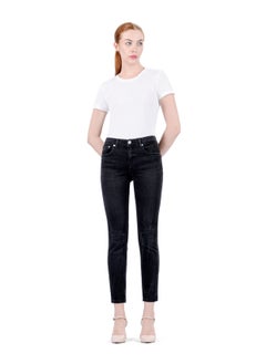Web Denim Web Denim Women's Mid Rise Skinny Jeans - Knee Rip Stretchable Denim Pants  - Image 1