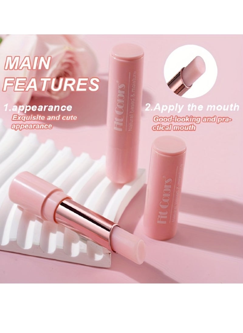 Fit Colors - Natural based and Moisturizing Lip Balm Hydrating Natural Based and Moisture Lip Balm Lipstick Non Sticky Lip Gloss Lip Glow Balm Lip Treatment Lip Balm Lipstick 3G - Image 1