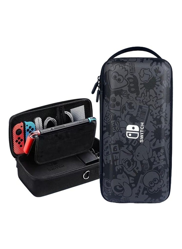 Switch Carrying Case for Nintendo Switch/Switch OLED - Fits AC Charger Adapter and Switch Dock or Pro Controller - Built-in Standing Travel Carry Case for Switch Console and Accessories - Image 1