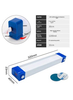 Arabest Magnetic LED Emergency Light Tube USB Rechargeable Driver -50W [32CM]] 