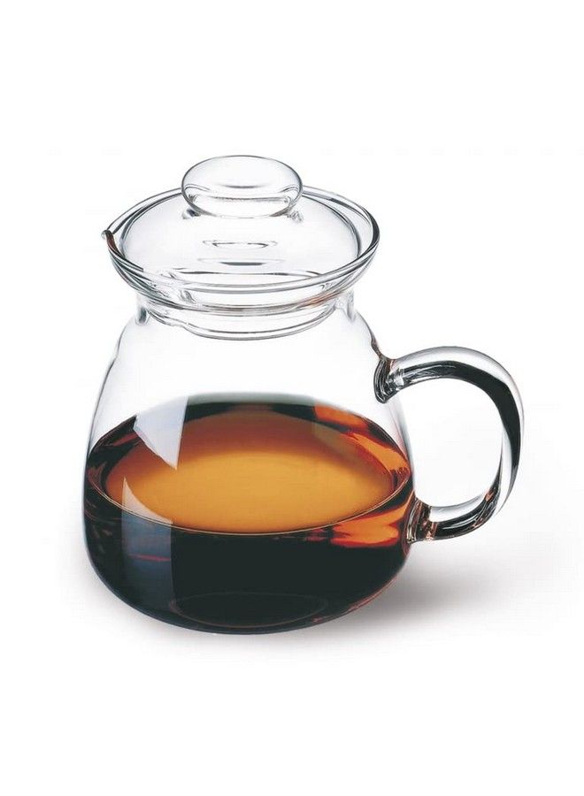 SIMAX Glassware 20 Oz. Glass Teapot | Short Spout Microwave And Stovetop Safe Heat Cold And Thermal Shock Resistant Borosilicate Glass Makes A Stunning Presentation - Image 1
