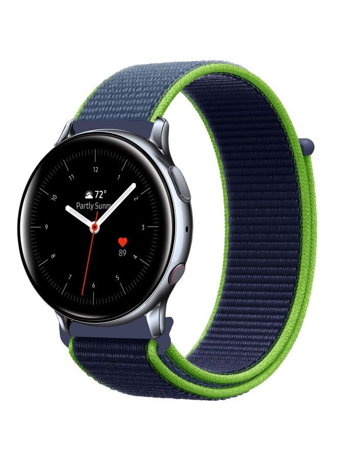Perfii Replacement Band For Samsung Active 2 40/44mm Blue/Neon Lime Green - Image 1