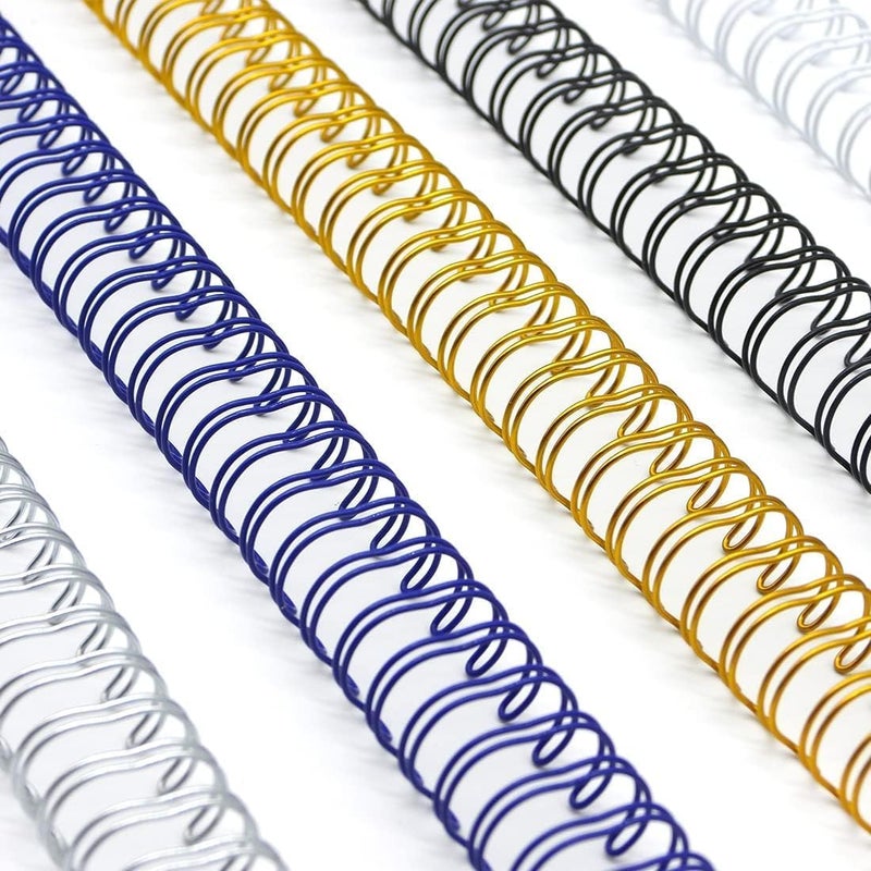 RAYSON Wire binding ring,12.7 mm, 3:1 pitch double loop wire mixed colour 34 holes,100pcs/box - Image 2