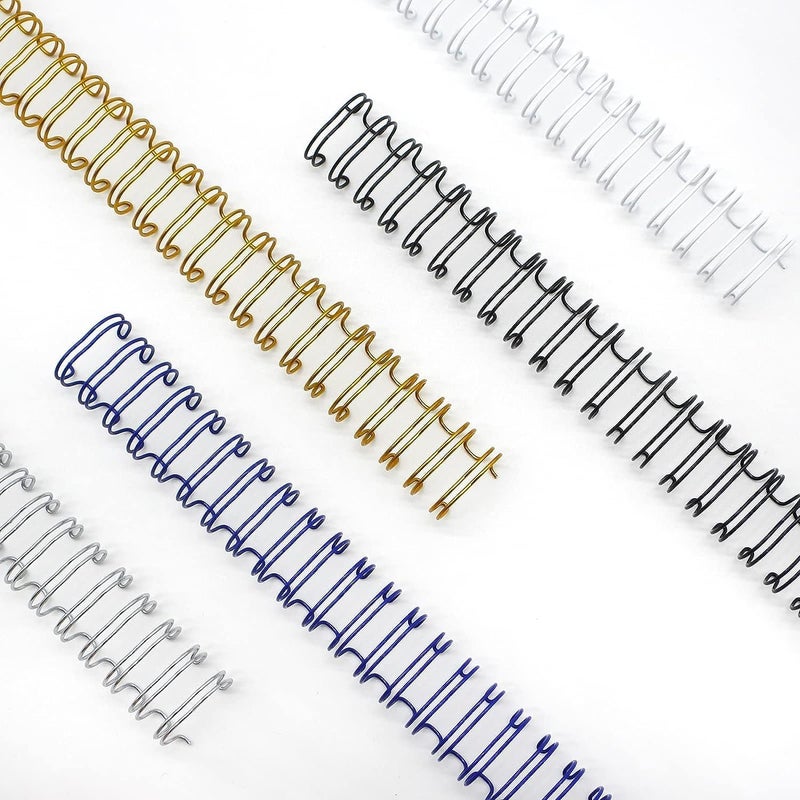 RAYSON Wire binding ring,12.7 mm, 3:1 pitch double loop wire mixed colour 34 holes,100pcs/box - Image 1