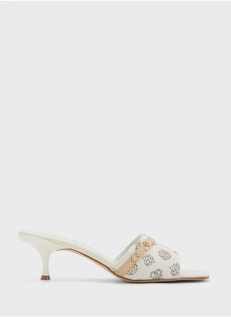GUESS Single Strap Mid Heel  Sandals
