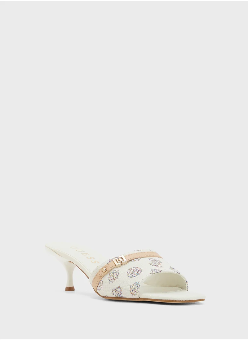 GUESS Single Strap Mid Heel  Sandals