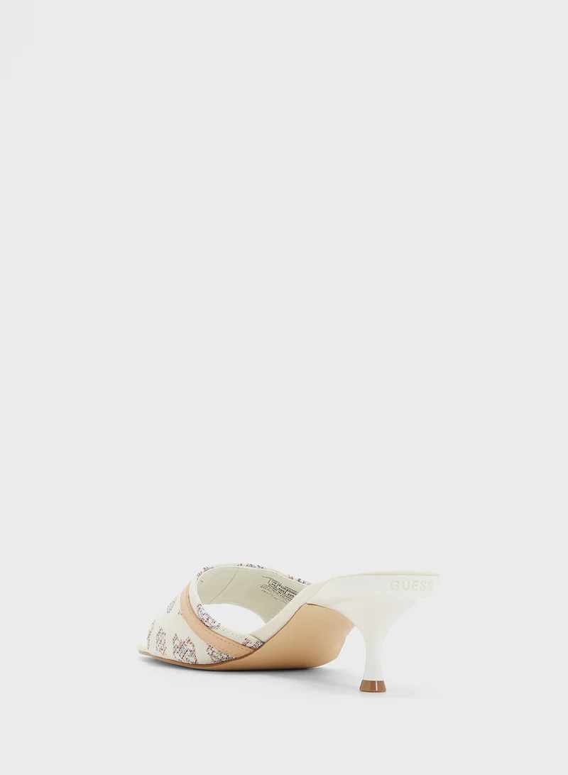 GUESS Single Strap Mid Heel  Sandals