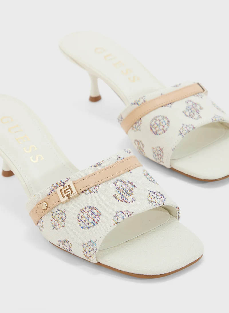 GUESS Single Strap Mid Heel  Sandals