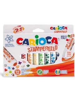 carioca Stamperello Stamp And Felt Pen 12 Pcs  - Image 1