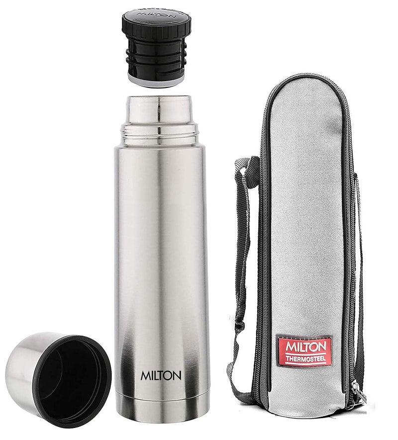 Milton Milton Thermosteel Plain Lid Flask, 1000 milliliters, Silver - Image 1