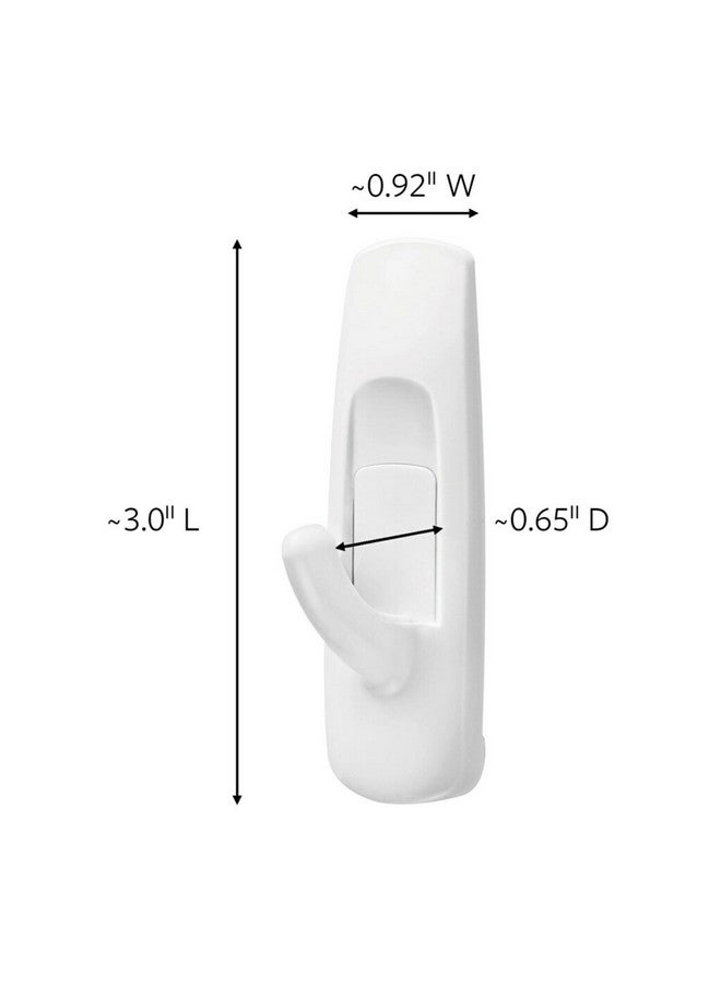 كوماند خطافات Command متوسطة الحجم، خطافات حائط معلقة مقاومة للتلف مع شرائط لاصقة، خطافات حائط بدون أدوات لتعليق الأغراض التنظيمية في أماكن المعيشة، 9 خطافات بيضاء و12 شريط Command - Image 2