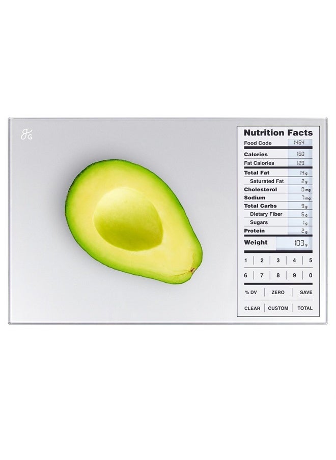 Greater Goods - Nutrition Scale, Food Grade Glass, Calorie Counting Scale, Meal Prep Scale, and Weight Loss Scale, Designed in St. Louis, Silver - Image 1