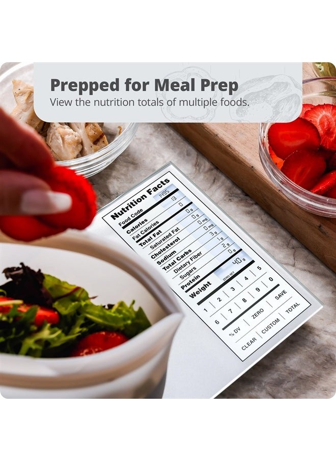 Greater Goods - Nutrition Scale, Food Grade Glass, Calorie Counting Scale, Meal Prep Scale, and Weight Loss Scale, Designed in St. Louis, Silver - Image 1