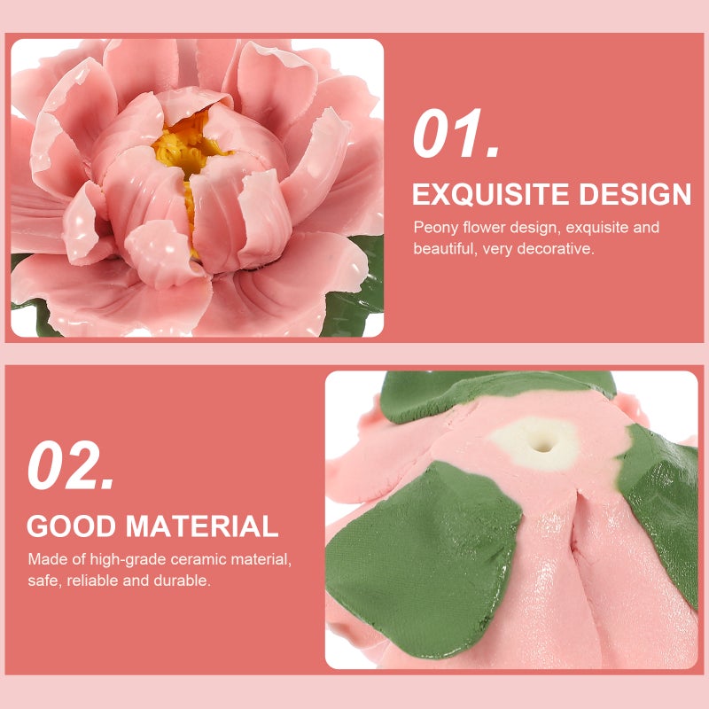 Censer Adornment Peony Design Censer Desktop Censer Incense Coil Holder - Image 5