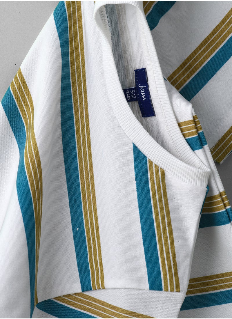 JAM Nautical Striped Cotton Tee for Boys  - Image 4