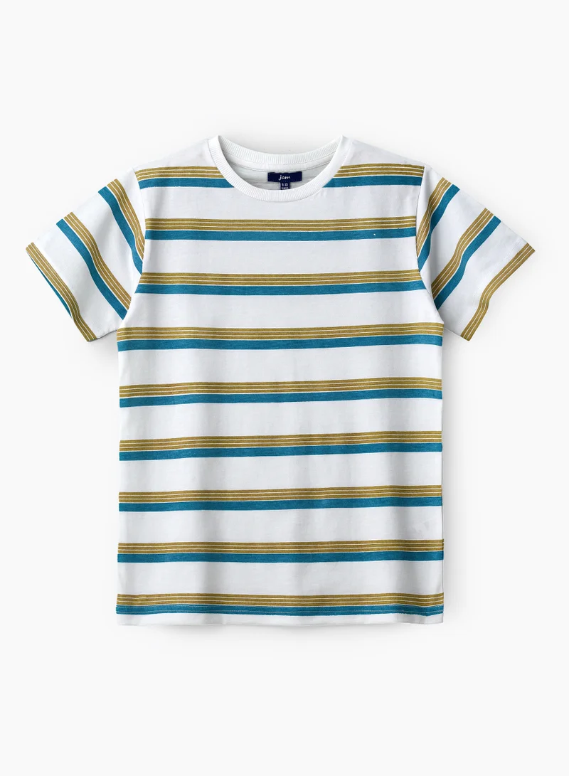 JAM Nautical Striped Cotton Tee for Boys