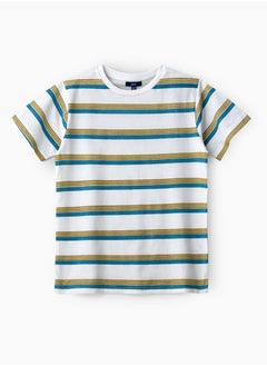 Nautical Striped Cotton Tee for Boys