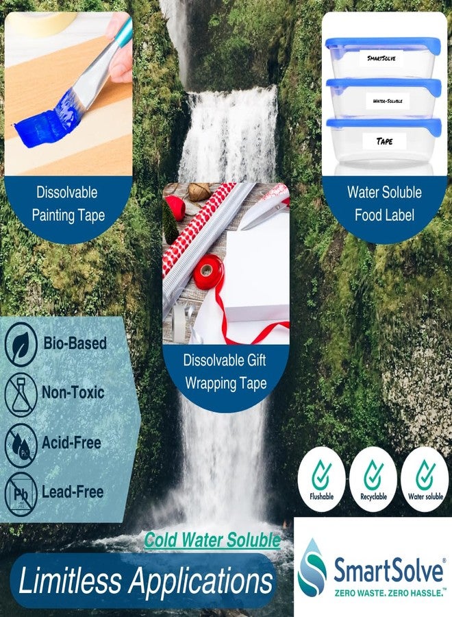 SmartSolve Water-Soluble Tape | 1” x 30 Yards | Dissolves Quickly in Water | Self Adhesive | Mask for Hydrographics & Double Dipping | Crafts & Labels | Biodegradable | Eco-Friendly - Image 5