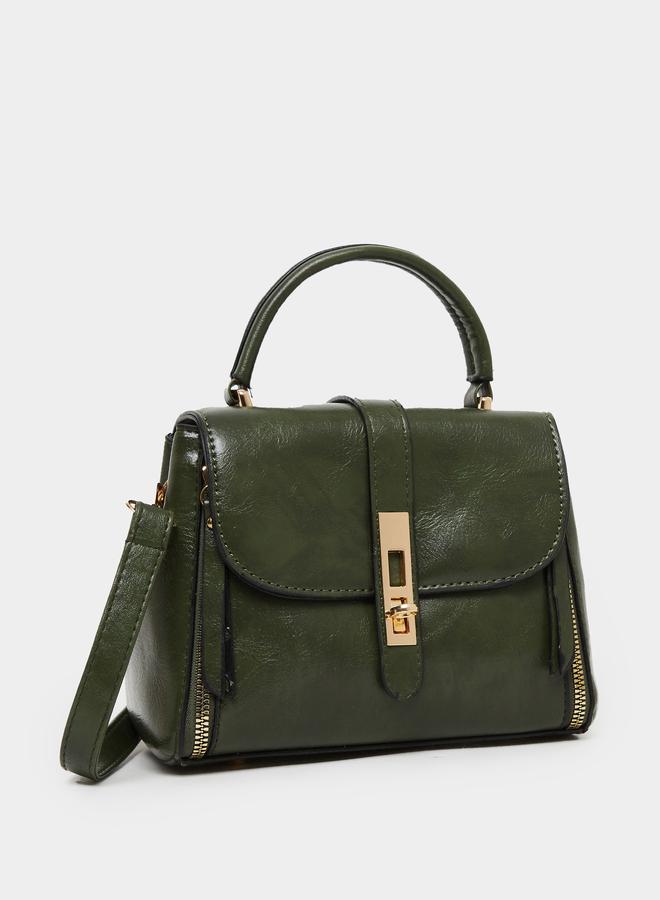 Styli Green Satchel Handbag - Image 1