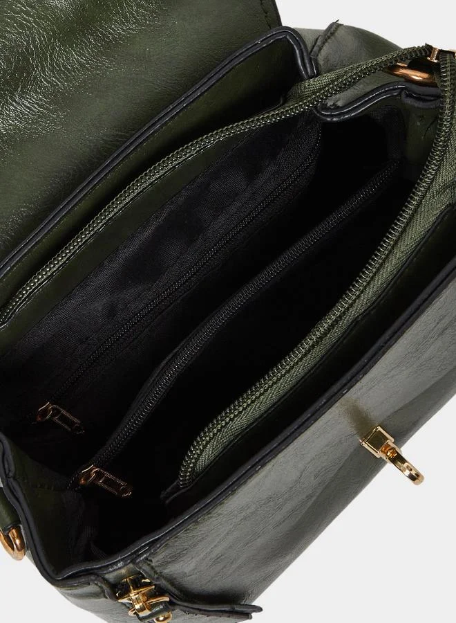 Styli  Styli Green Satchel Handbag for Women | Best Price UAE