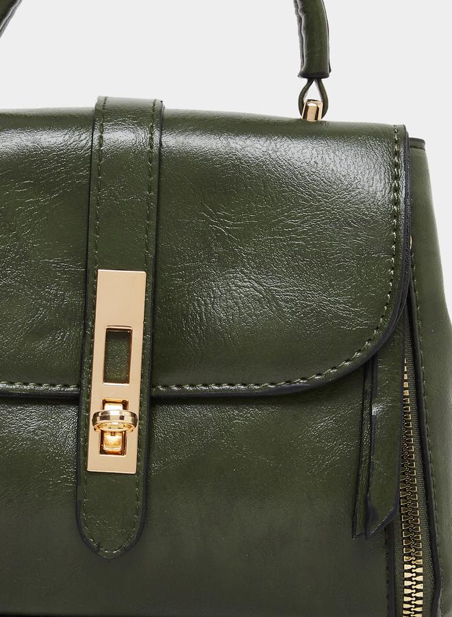 Styli Green Satchel Handbag - Image 3