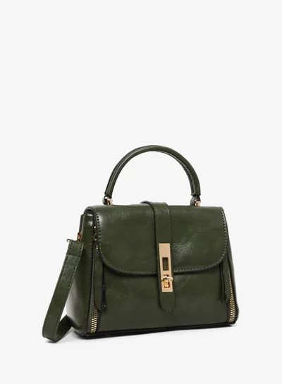 Styli Styli Green Satchel Handbag